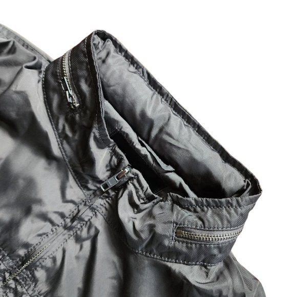 Banana Republic Jacket Men's Size XL Gray Waterproof Windbreaker Hooded Zip - Picture 4 of 16